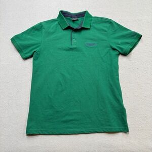 Hackett London Polo Shirt Men's Large Green Aston Martin Short Sleeve Activewear